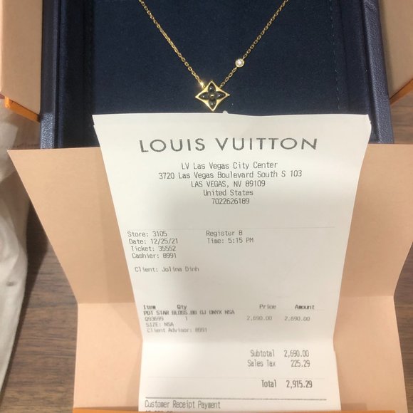 Color Blossom Bb Star Pendant, Yellow Gold, Onyx And Diamond - Picture 5 of 8